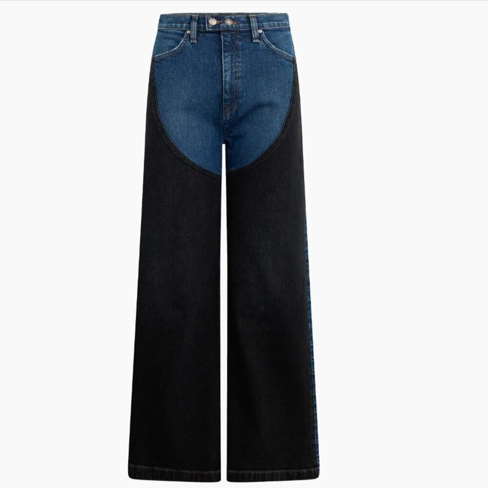 Hudson Jeans Jodie Paneled Wide-Leg Jeans Size 23